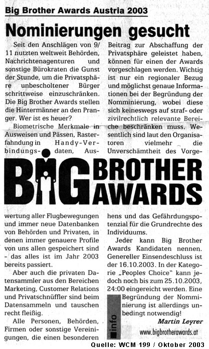 Nominierungen gesucht